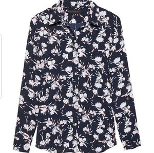 Banana republic Navy Floral shirt